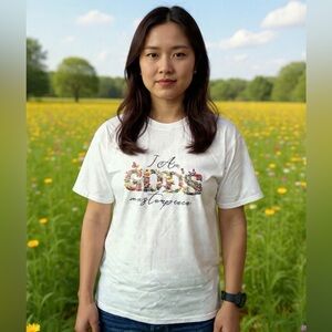 White Graphic 'I Am God's Masterpiece' Crewneck Tee